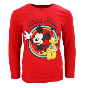 Disney Mickey Maus Langarm T-Shirt – Rot / 116