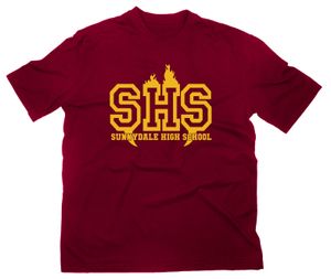Styletex23 T-Shirt Sunnydale High School Buffy The Vampire Slayer, maroon, M