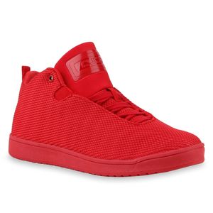 Mytrendshoe Damen Cultz Basketballschuhe Sportschuhe Sneakers Viele Farben 810564, Farbe: Rot, Größe: 41