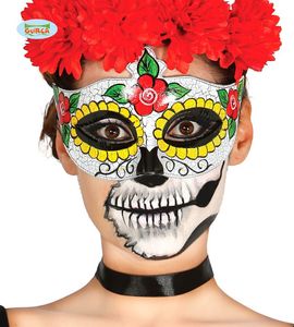 Škraboška - maska Sugar skull na Den mrtvých - HALLOWEEN