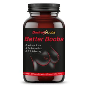 DESIRE LABS - Better Boobs - Nahrungsergänzungsmittel - Kollagen - Natürlich vergrößert die Brüste - Strafft die Brust - Effekt von gehobenen Brüsten - Natürliche Inhaltsstoffe - Hohe Dosierung - Laborgetestet - 90 Kapseln