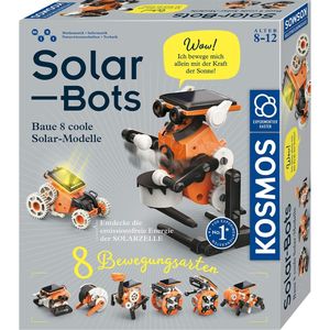 KOSMOS Solar Bots, Baue 8 Solar-Modelle, Bausatz für Roboter mit Solarenergie-Antrieb, Solarzelle mit Motor, Experimentierkasten für Kinder ab 8-12 Jahre, Technik-Spielzeug mit erneuerbarer Energie