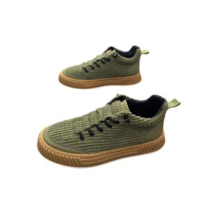 Herren Loafers Freizeitschuh Walking Sneakers Runde Zehe Atmungsaktiv Canvas Flats Rutschfest Grün,Größe:EU 42