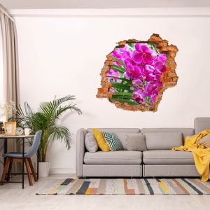 3D-Wandsticker Pinke Orchideen, Blume, Pink, Orchidee - Wandtattoo M1202 – Design 02 / klein