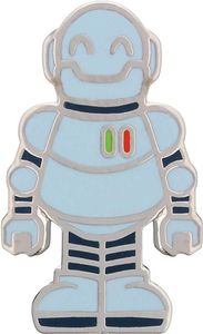 Grindstore Roboter-Anstecker, Emaille GR611 (Einheitsgröße) (Blau)