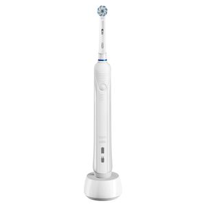 Oral-B Pro 1 200 Elektrische Zahnbürste für eine sanfte Reinigung bei empfindlichem Zahnfleisch, weiß