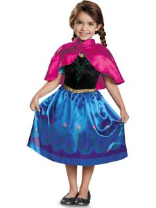 Kinderparty Disney Die Eiskönigin Anna auf Reise Kinderkostüm Classic M (7-8 Jahre) Kinderkostüme 100% Polyester Prinzessin PTY_Karneval Mädchenkostüme