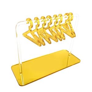 1 Set Ohrring Rack Copper Kleiderbügel Form mit Basisschmucklager Acrylohrstifte Display Ohrring Hanging Organizer Girls Supply-Golden