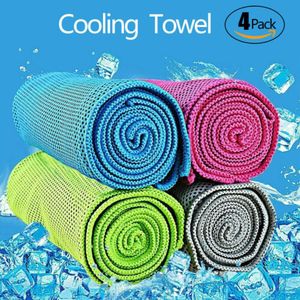 4X Kühlendes Sporthandtuch Fitness Abkühlung Handtuch Kühlhandtuch Cooling Towel