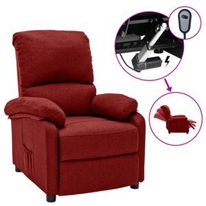 Zeitlosen Elektrischer TV Sessel elektrische Massagestuhl Relaxsessel Weinrot Stoff{445830}