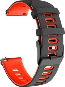 Sport Ersatz Armband für Honor Magic Watch 2 42mm Silikon Band Loop, Farbe:Schwarz Rot