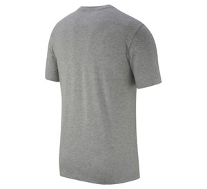 Nike T Shirt Herren Rundhals aus Baumwolle, Größe:L, Farbe:Grau