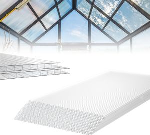 ACXIN polykarbonátové dutinkové vícestěnné desky náhradní desky pro skleníky a zahradnictví, odolné proti UV záření, 14 kusů, 1210 x 605 x 4 mm