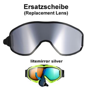 Uvex Ersatzscheibe Magnetscheibe litemirror silver für Skibrille g.gl 300 & uvision Take Off  Goggle