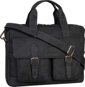 Benthill Aktentasche aus Leder - Lehrertasche Umhängetasche - Leder-Tasche Business - Echt-Leder Herren Arbeitstasche aus Büffelleder