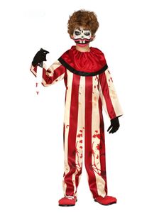 Horror Clown Kostüm für Jungen, Größe:110/116