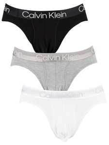 Calvin Klein Herren 3er-Pack moderne Struktur-Hüftslips, Mehrfarbig XS