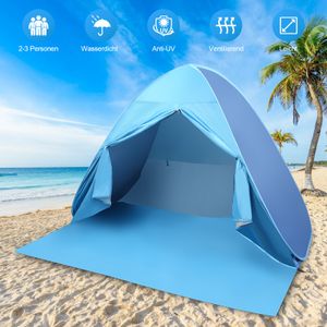 Jopassy Strandmuschel UV 50+ Strandzelt Pop Up Sonnen Wurfzelt mit Schließvorhang