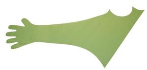 Kerbl Einmalhs. m. Schulterschutz, 120cm Länge, 50 Stück, grün