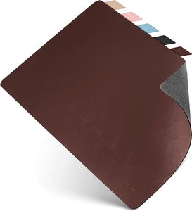 PIETVOSS Schreibtischunterlage aus recyceltem Leder 80x40 cm Chocolate Brown