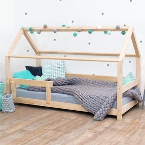 Benlemi Dětská postel domeček TERY s bočnicí 120x200 cm Bílá