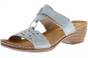 Vista Damen Sandaletten hell blau/braun, Größe:40, Farbe:Blau