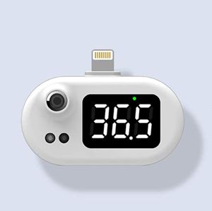 Thermometer für Erwachsene und Babys, Smart Thermometer Tragbares Mini-Handy-Thermometer Berührungsloses Infrarot-USB-Thermometer