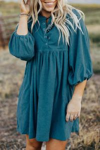 OMG Hemdblusenkleid für Damen Gidaadaaf hellblau L