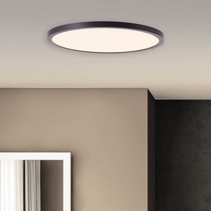 BRILLIANT LED Aufbaupaneel TUCO Ø 30 cm | Wand- und Decken-Panel mit 3 Stufen Dimmer | 20 W - 2700 lm - 2700 K | Kunststoff | Schwarz/Weiß