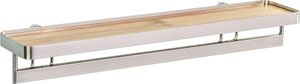 küchenregal 40 x 5,5 cm Holz/Aluminium natur/silber