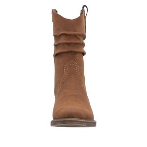 Rieker Damen Stiefelette Cowboyboot Blockabsatz Reißverschluss Y1284, Größe:37 EU, Farbe:Braun