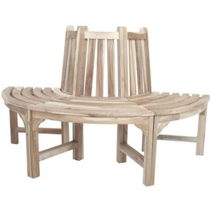 Garden Pleasure Teak Baumbank Java Holz Gartenbank Sitzbank Garten Bank Parkbank