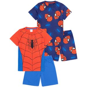 Spider-Man - detské pyžamo (2-pack) NS7357 (140) (modré/červené)