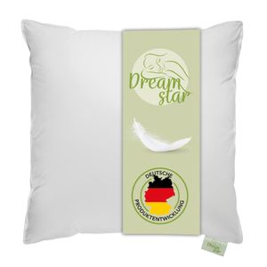 3-Kammer Kopfkissen | Daunenkopfkissen | DREAMSTAR | 80 x 80 cm