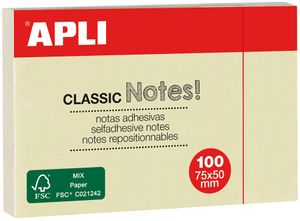 agipa Haftnotizen "CLASSIC Notes!" 75 x 50 mm gelb 100 Blatt