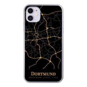 Kryt na mobilní telefon pro Apple iPhone 11 Dortmund - karta - zlatá Silikonové měkké pouzdro