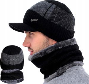 Zimní sada pro muže - Stylová kšiltovka a komín - Maximální ochrana - Zateplení - Univerzální velikost