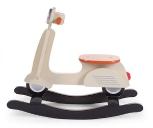CHILDHOME Schaukelroller Scooter Beige und Schwarz CWRSCR