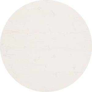 Prolenta Premium - Tischplatte Weiß Ø90x2,5 cm Massivholz Kiefer