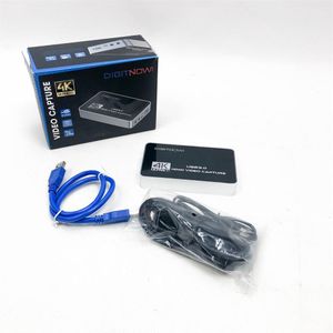 DIGITNOW! 4K 60Hz HDMI Video Capture Card, USB 3.0 s mikrofonem a sluchátkovým výstupem HDMI, záznam v rozlišení až 4K v nejvyšší kvalitě formátu NV12, pro živý přenos, DSLR, videokamery, akční kamery