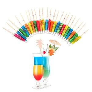 50pcs gemischte Farbe Mini Regenschirme Parasol Snack Cocktail Party Pick -Dekoration