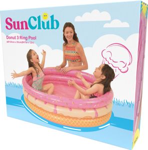 SunClub Planschbecken / Kinderpool 3-Ring Donut Ø 120x30cm