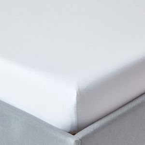Prostěradlo HOMESCAPES bílé, hustota vláken 200, 180 x 200 cm
