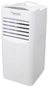 Bestron Mobile Klimaanlage, Klimagerät für Räume bis 36m², Kühlleistung 2,6 kW mit umweltfreundlichem Kühlmittel, 9.000BTU/h, Farbe: weiß