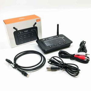 1Mii-Transmitterempfänger Bluetooth 5.0 Audio, Bypass für TV mit optischem RCA AUX, aptX Low Latencia & Hi-Fi, doppelter Bluetooth-Emisor für 2 Kopfhörer, Bluetooth-Langzeitadapter