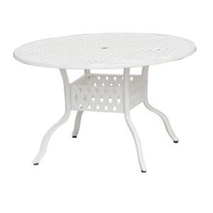 Inko Gartentisch Alu-Guss weiß Tisch Terrassentisch Form/Größe nach Wahl Ø 120 cm