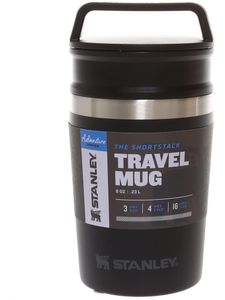 Stanley Shortstack Travel Mug 0.23l, Matte Black, Vakuumisolierung, Einhandbedienung