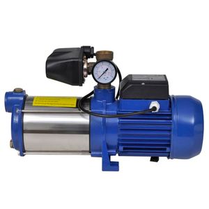 vidaXL Kreiselpumpe mit Manometer 1300 W 5100 L/h Blau