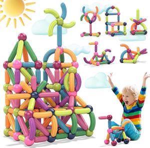 3D Magnetické stavebnice pro děti, Magnetické kostky Magnetické stavebnice, Stavebnice pro děti (42 kusů) - SUPERBLOCK