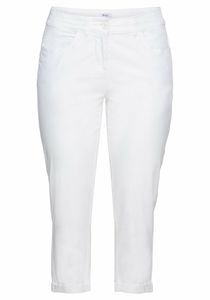 sheego Damen Große Größen 7/8-Hose in Baumwoll-Stretch-Qualität Basicmode sportlich -